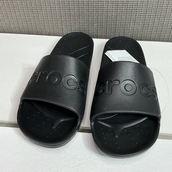 Crocs Unisex Black Slide Sandals Size W10/M8 Comfort - Picture 3 of 7